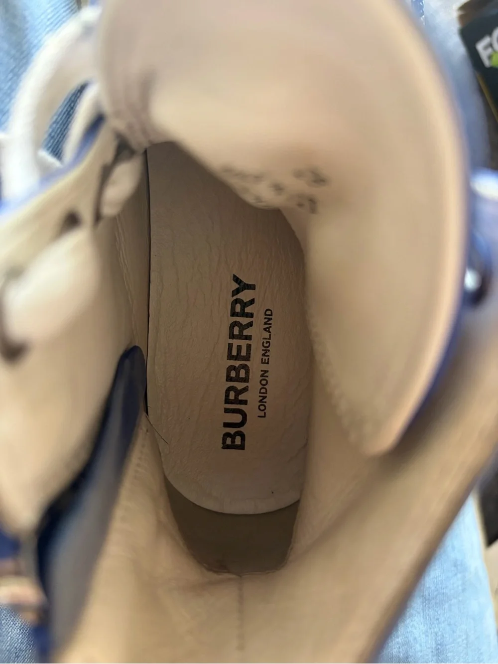 Burberry Kids US 11 C Blue High top Sneackers